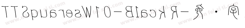 TTSquaresW10-Black R字体转换